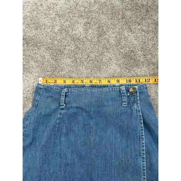 Vintage GAP Maxi Long Wrap Overlap Blue Denim Jean Skirt Women’s Size 1 - Picture 11 of 11
